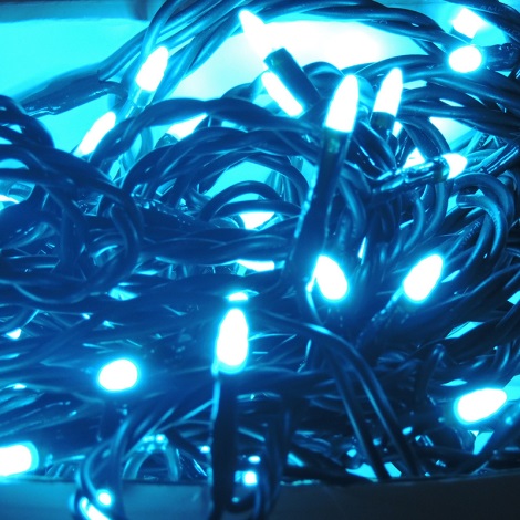 31455 - LED Vianočná reťaz 100xLED 10m tyrkysová
