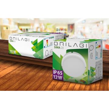 Brilagi - LED Stropné priemyselné svietidlo SIMA LED/12W/230V IP65 čierna