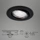Brilo - SADA 3x LED Kúpeľňové podhľadové svietidlo 1xGU10/5W/230V IP23 čierna