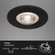 Briloner - SADA 3x LED Kúpeľňové podhľadové svietidlo LED/4,9W/230V IP44 čierna