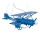 Detský luster lietadlo - modrá