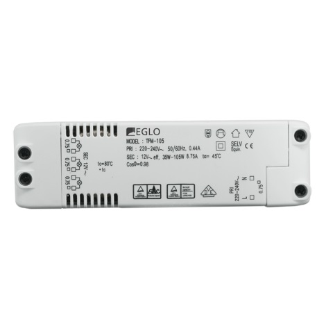 Eglo 80885 - Elektrický transformátor EINBAUSPOT 70W/230V/12V AC