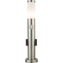 Globo - LED Vonkajšia lampa so senzorom a 2 zásuvkami LED/9W/230V 60 cm IP44