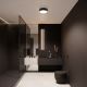 Kúpeľňové stropné svietidlo CLEO 3xE27/24W/230V pr. 40 cm čierna IP54