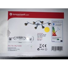 Lampenwelt - LED Bodové svietidlo 6xE14/4W/230V
