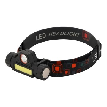 LED Nabíjacia čelovka LED/1200mAh čierna/červená