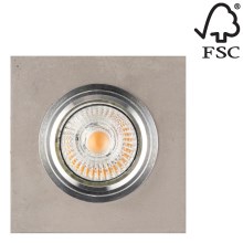 LED Podhľadové svietidlo VITAR 1xGU10/5W/230V betón – FSC certifikované