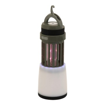 LED Prenosná nabíjacia lampa s lapačom hmyzu LED/2W/1800mAh/3xAAA IPX4 zelená
