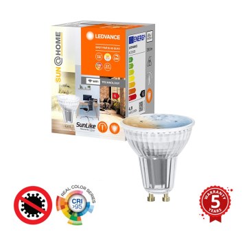 LED Stmievateľná antibakteriálna žiarovka PAR16 GU10/4,9W/230V Wi-Fi - Ledvance