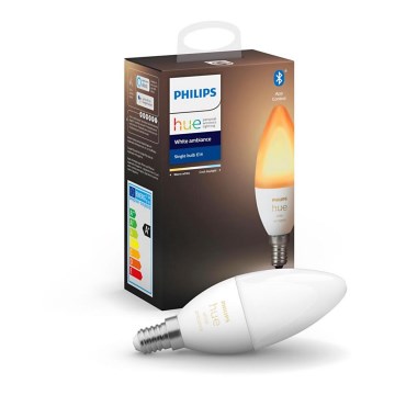 LED Stmievateľná žiarovka Philips Hue WHITE AMBIANCE B39 E14/5,2W/230V 2200K - 6500K