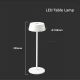 LED Vonkajšia stmievateľná dotyková dobíjacia stolná lampa LED/2W/5V 4400 mAh IP54 biela