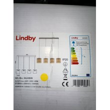 Lindby - Luster na lanku ZALIA 4xE27/60W/230V