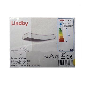 Lindby - Nástenné svietidlo LEANDER 2xG9/20W/230V