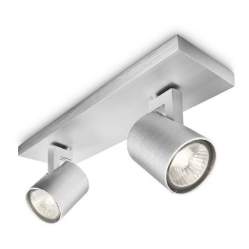 Philips 53092/48/16 - Bodové svietidlo RUNNER strieborné 2xGU10/35W/230V Philips 53092/48/16 - Bodové svietidlo RUNNER strieborné 2xGU10/35W/230V