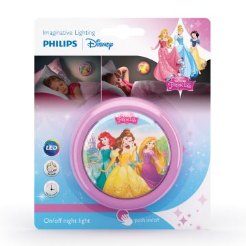Philips 71924/28/16 - LED Detské dotykové svetlo DISNEY PRINCESS LED/0,3W/2xAAA
