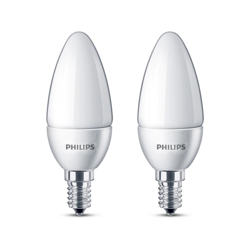 SADA 2x LED žiarovka Philips E14/3W/230V 2700K