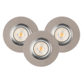 SADA 3x LED Podhľadové svietidlo VITAR 1xGU10/5W/230V betón – FSC certifikované