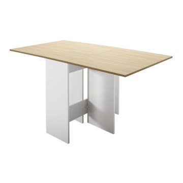 Skladací jedálenský stôl 75x140 cm hnedá/biela