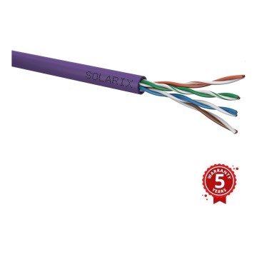 Solarix - Inštalačný kábel CAT5E UTP LSOH Dca-s1,d2,a1 100m