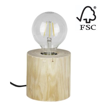Stolná lampa TRABO 1xE27/25W/230V borovica – FSC certifikované