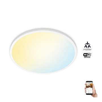 WiZ - LED Stmievateľné stropné svietidlo SUPERSLIM LED/22W/230V 2700-6500K Wi-Fi biela