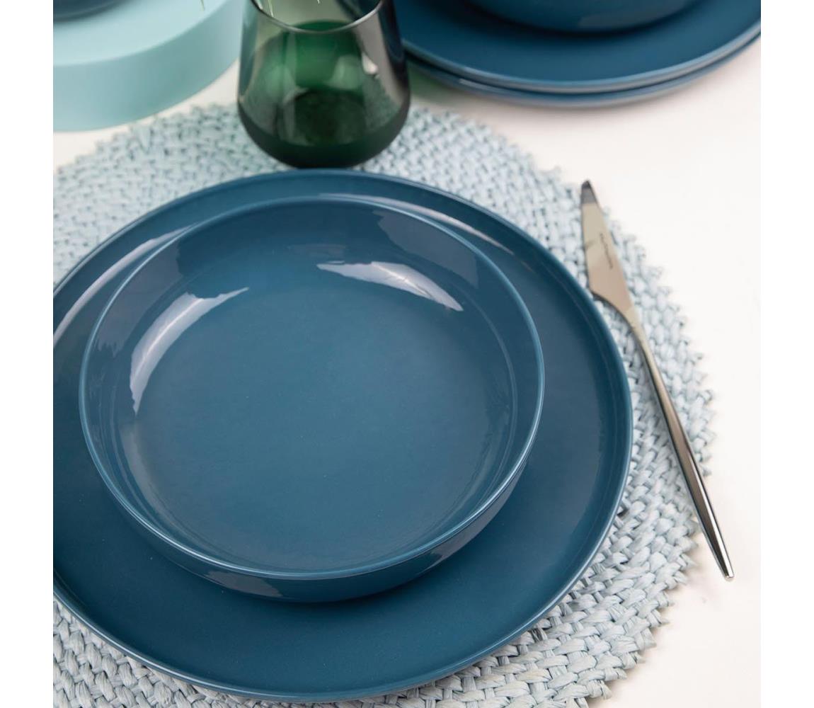 12-dielna jedálenská súprava, modrá, porcelán 710KTP9751
