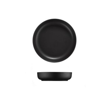 16-dielna jedálenská súprava, čierna, porcelán