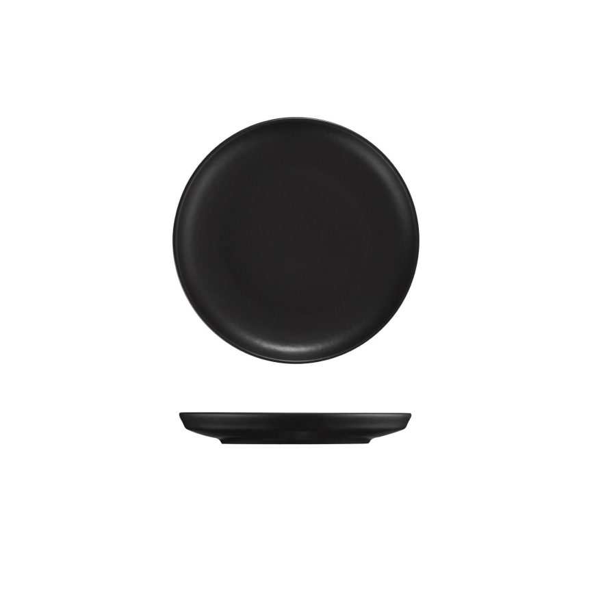 16-dielna jedálenská súprava, čierna, porcelán