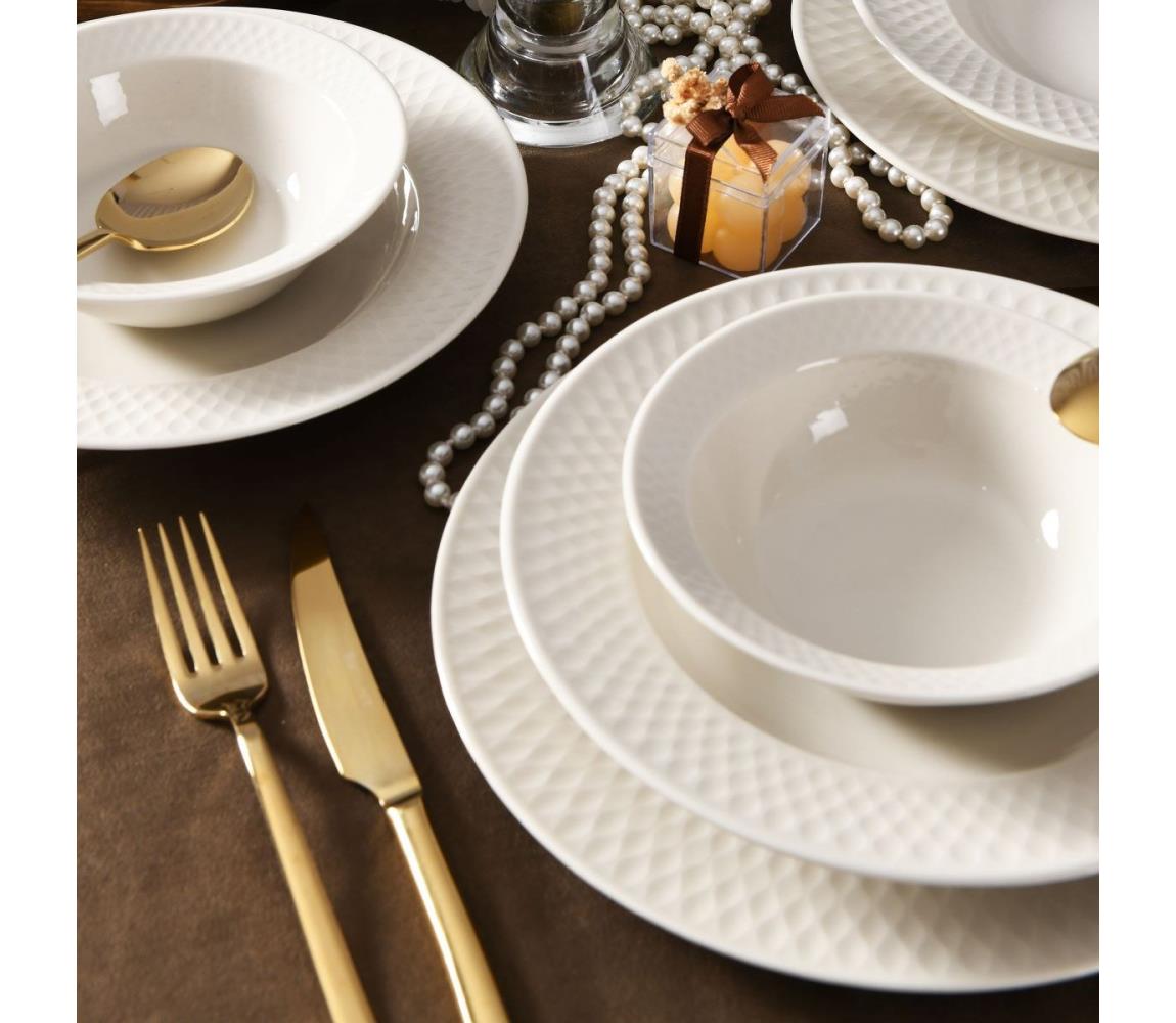 18-dielna biela jedálenská súprava z porcelánu 973BRS3170