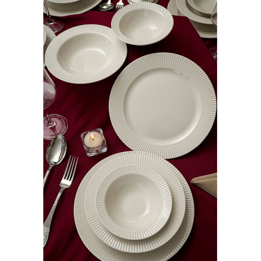 18-dielna jedálenská súprava biela/porcelán
