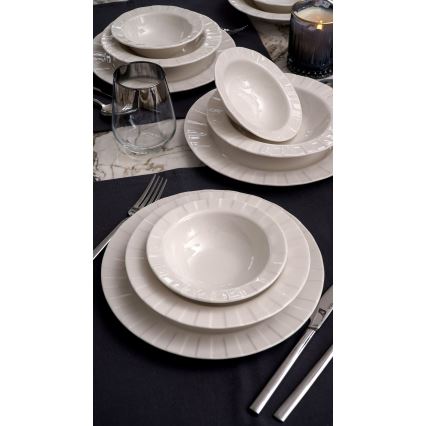 18-dielna jedálenská súprava biela/porcelán