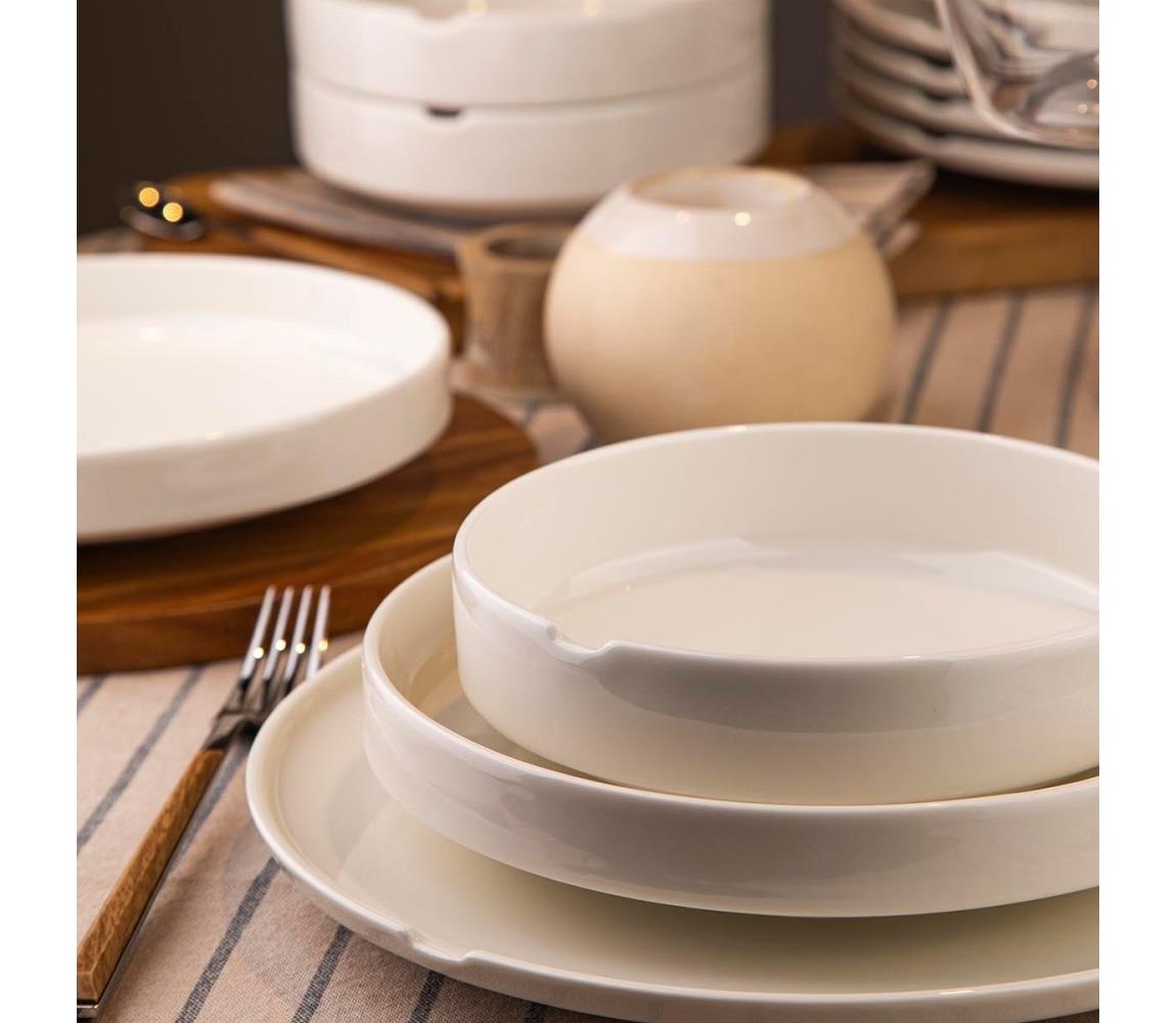 18-dielna jedálenská súprava z bieleho porcelánu 719KTP9855