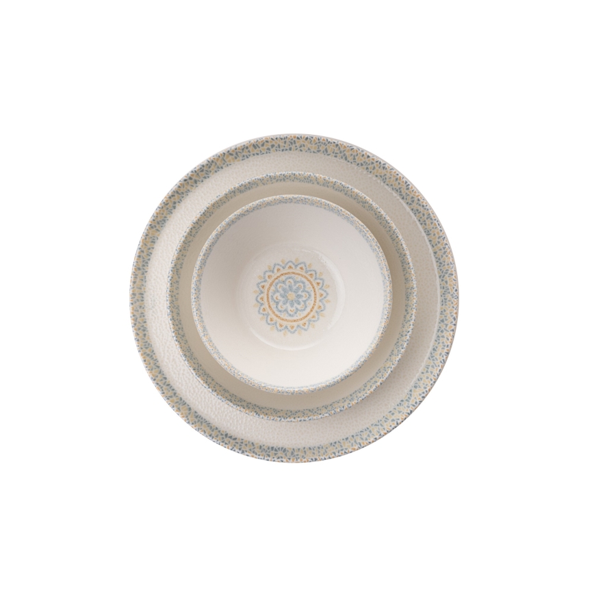 18-dielna jedálenská súprava, zelená/porcelán