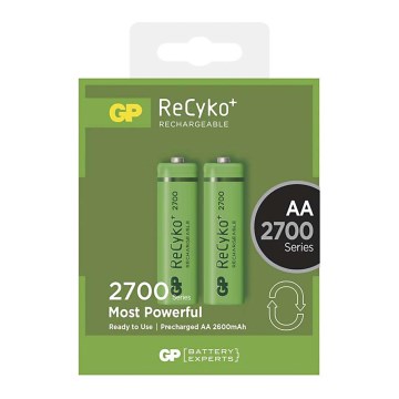 2 ks Nabíjacia batéria AA GP RECYKO+ NiMH/1,2V/2700 mAh