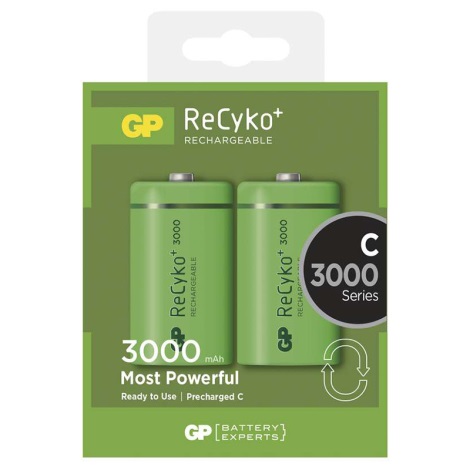 2 ks Nabíjacia batéria C GP RECYKO+ NiMH/1,2V/3000 mAh