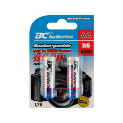 2 ks Nabíjacie batérie NiMH AA 3000 mAh 1,2V