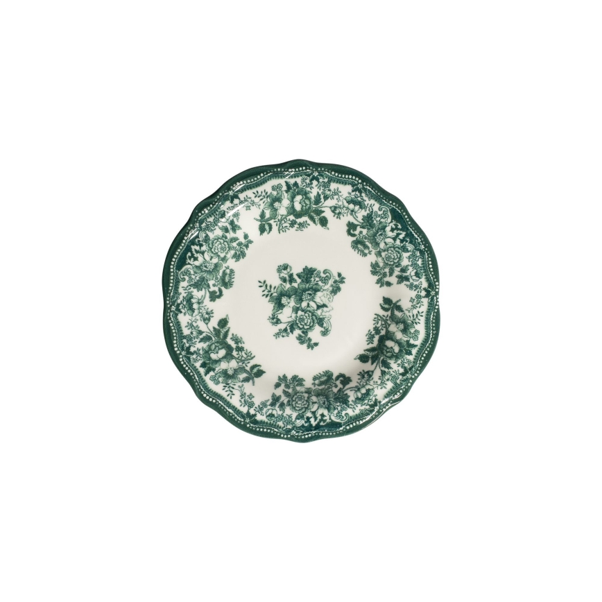 24-dielna jedálenská sada, biela/zelená, porcelán