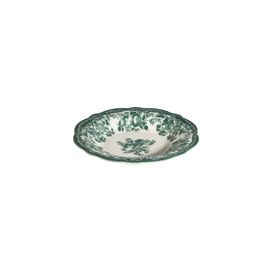 24-dielna jedálenská sada, biela/zelená, porcelán