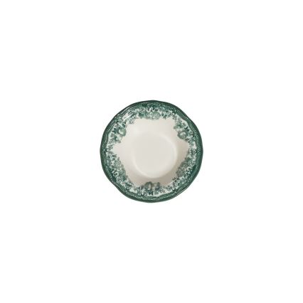 24-dielna jedálenská sada, biela/zelená, porcelán