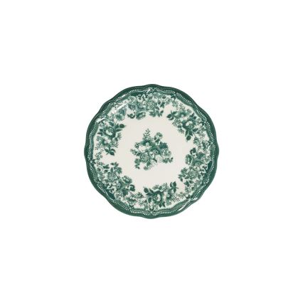 24-dielna jedálenská sada, biela/zelená, porcelán