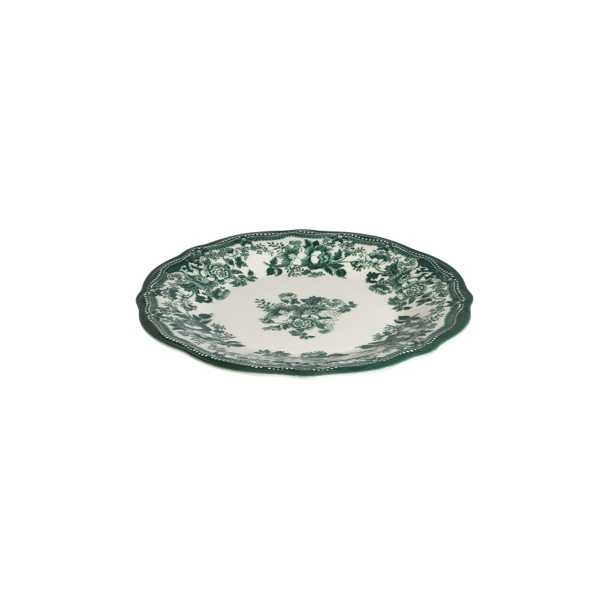 24-dielna jedálenská sada, biela/zelená, porcelán
