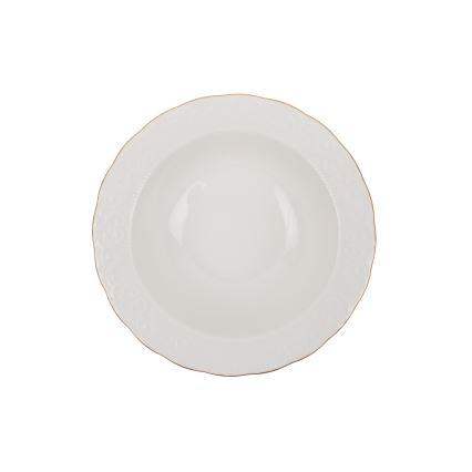 24-dielna jedálenská sada, biela/zlatá, porcelán