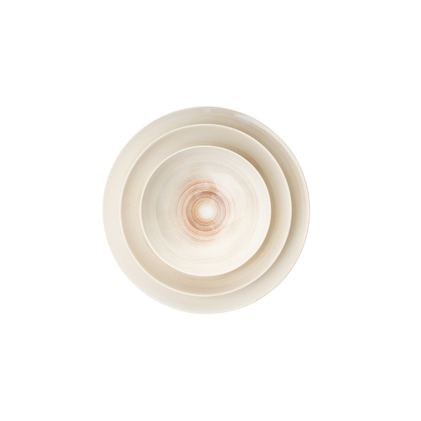 24-dielna jedálenská súprava, béžová/porcelán