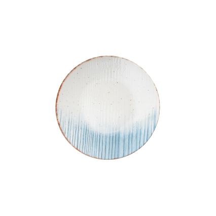 24-dielna jedálenská súprava, biela/modrá, porcelán