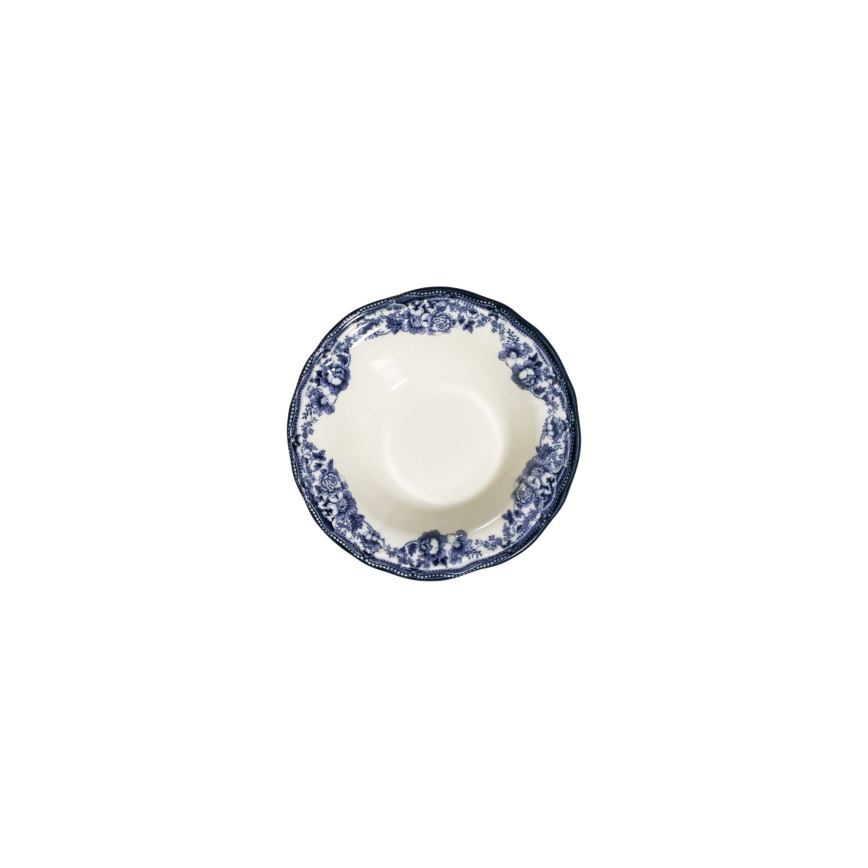 24-dielna jedálenská súprava, biela/modrá, porcelán