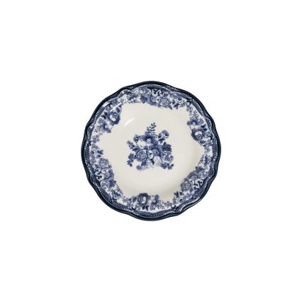 24-dielna jedálenská súprava, biela/modrá, porcelán
