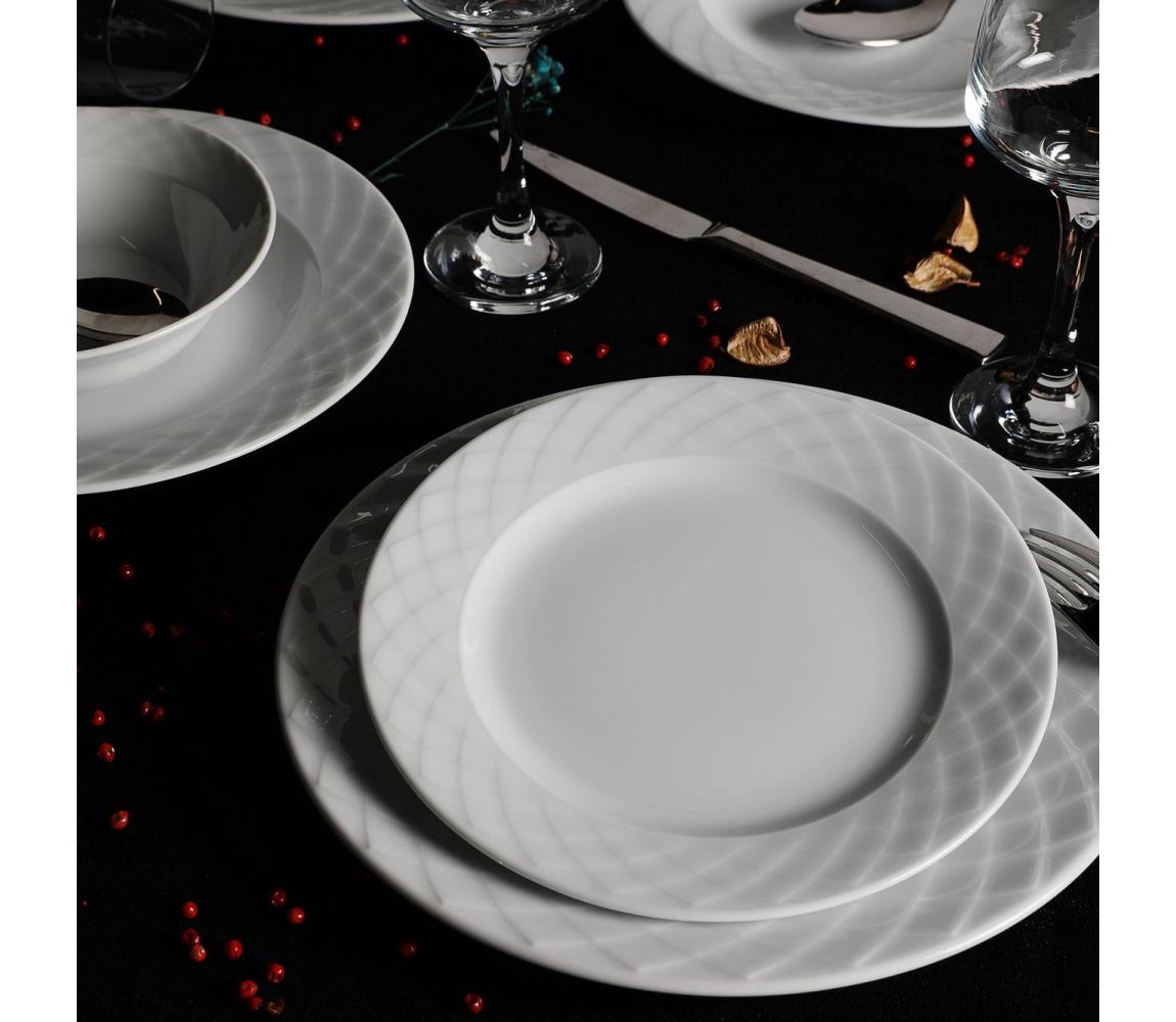24-dielna jedálenská súprava biela/porcelán 387GRP1138