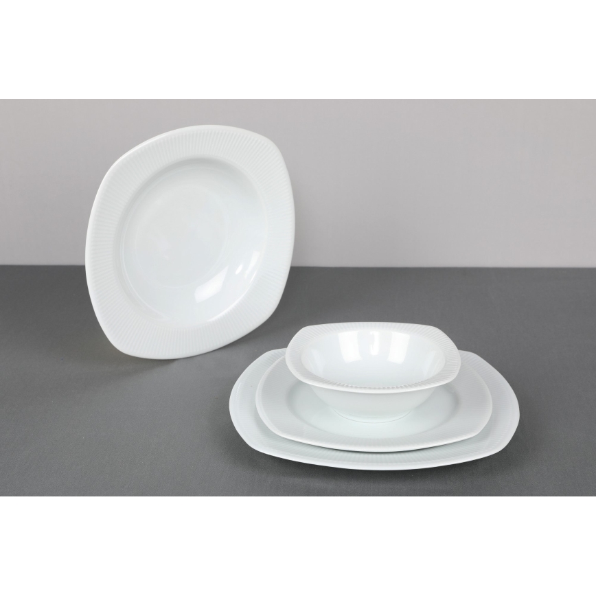24-dielna jedálenská súprava, biela/porcelán