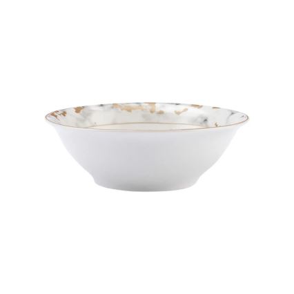 24-dielna jedálenská súprava, biela/šedá, z porcelánu