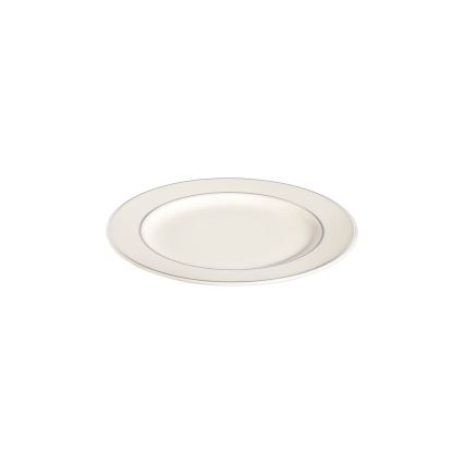 24-dielna jedálenská súprava, biela/strieborná, porcelán